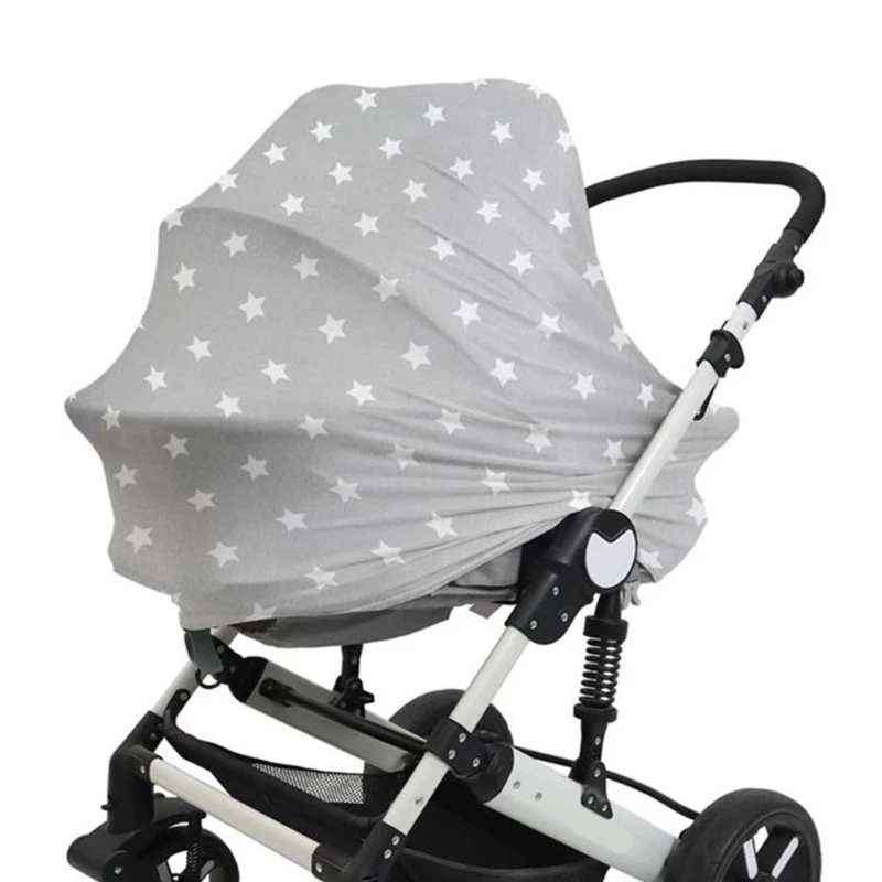 Multi Use Baby Car Cover Carseat Sleeve Soft & Comfortable Nursing Towel Stretchy Fabric Nice Shower Gift