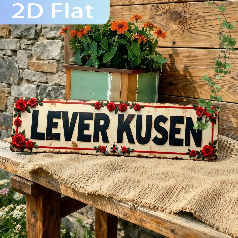 2D Flat - A 2D Flat Aluminum Sign Featuring a Rustic Design of 