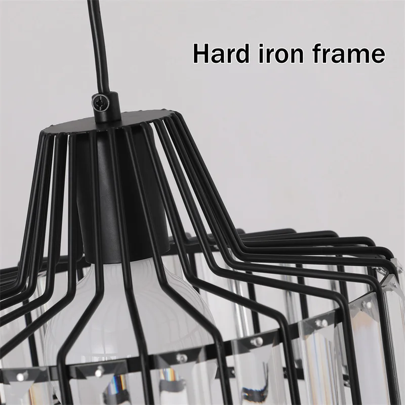 Modern Pendant Light Nordic Crystal Led Chandelier Hanging Ceiling Lamp Luxury Indoor Lustre Dining Room Kitchen Island Fixture