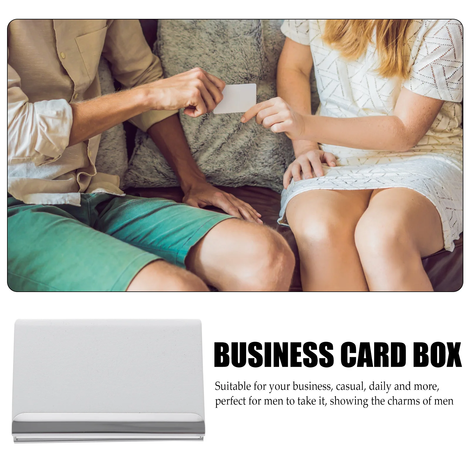 

Business Holder Stainless Steel Credit Card Wallet For Men Large Capacity Name Card Organizer Gift Case Storage Bag