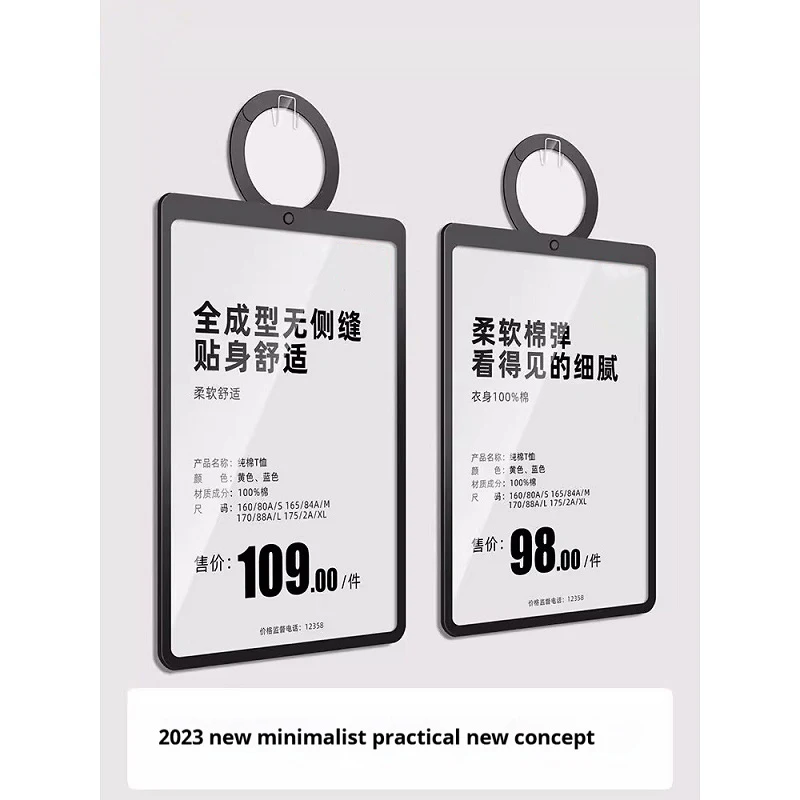 5pcs Premium PET Price Tags for Clothing Stores - A4 A5 Hanging Display Promotional Signs Ideal for Showcasing Sales Prices