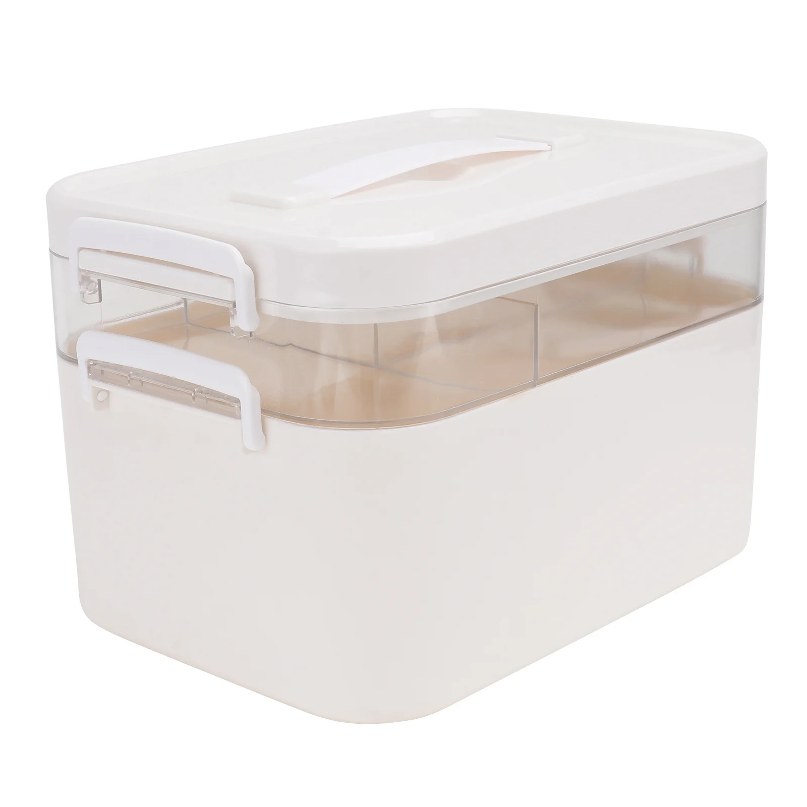 1 قطعة صندوق تخزين طبي بطبقة مزدوجة حافظة إسعافات أولية محمولة للسفر العائلي والرياضة متعددة الأغراض تنظيم منزلي #4