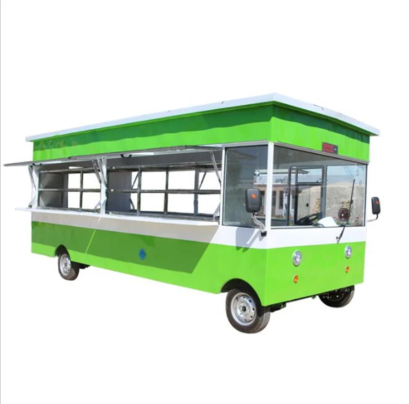 Multiple Colour Park Street Mobile Food Truck Catering Vending Kiosk Ice Cream Hot Dog Coffee Cart For Sale