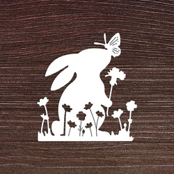 Metal die-cutting molds Easter Flower Rabbit Paper card cutting mold Used for DIY embossing Book tags Decorative paper Clipbook