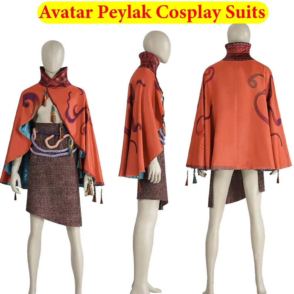 

Peylak Cosplay Costume Avatar Movie Fire and Ash Roleplay Cloak Apron Clothing Adult Men Outfits Halloween Carnival Party Suit