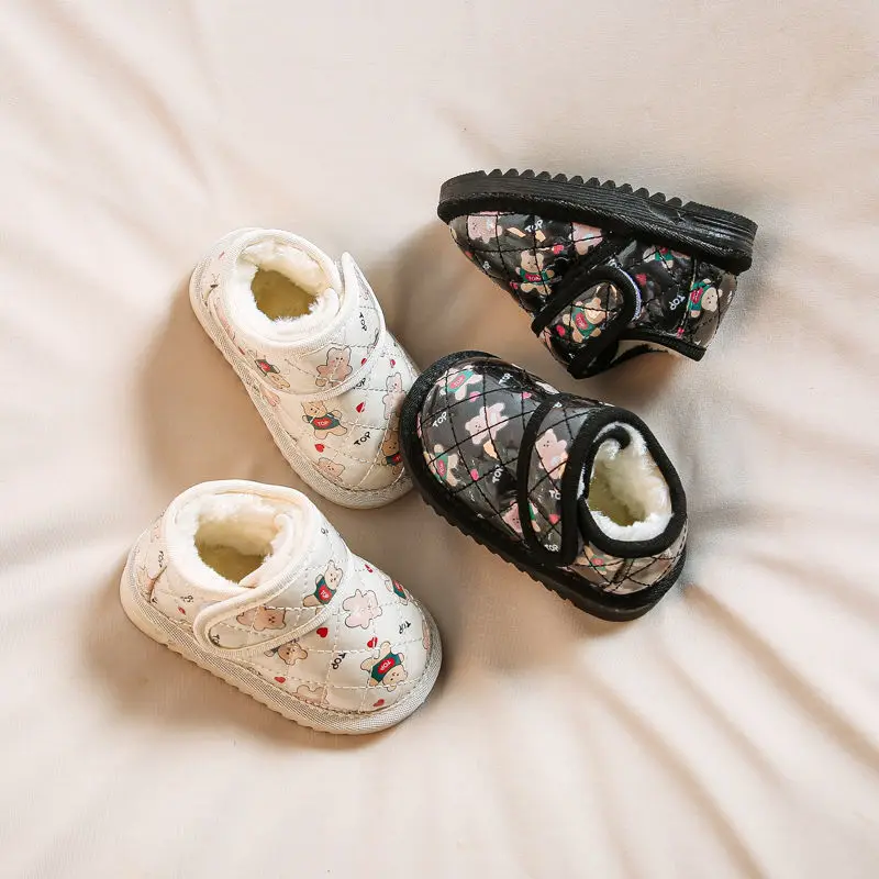 

Fashion Baby Shoes 2025 Winter New Kids Snow Boots Simple Versatile Girls' Ankle Boots Comfort Non Slip Baby First Walkers