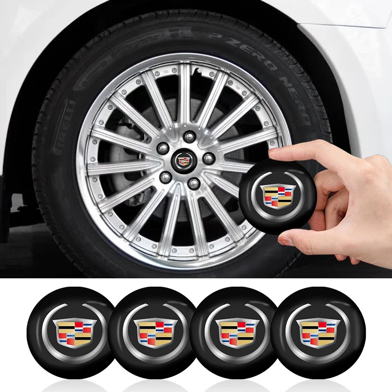 4 Peças 56mm Tampas de Centro de Roda com Emblema Adesivo para Cadillac Seville XT4 CT4 CT5 ATS SLR STS EXT CTS Acessórios