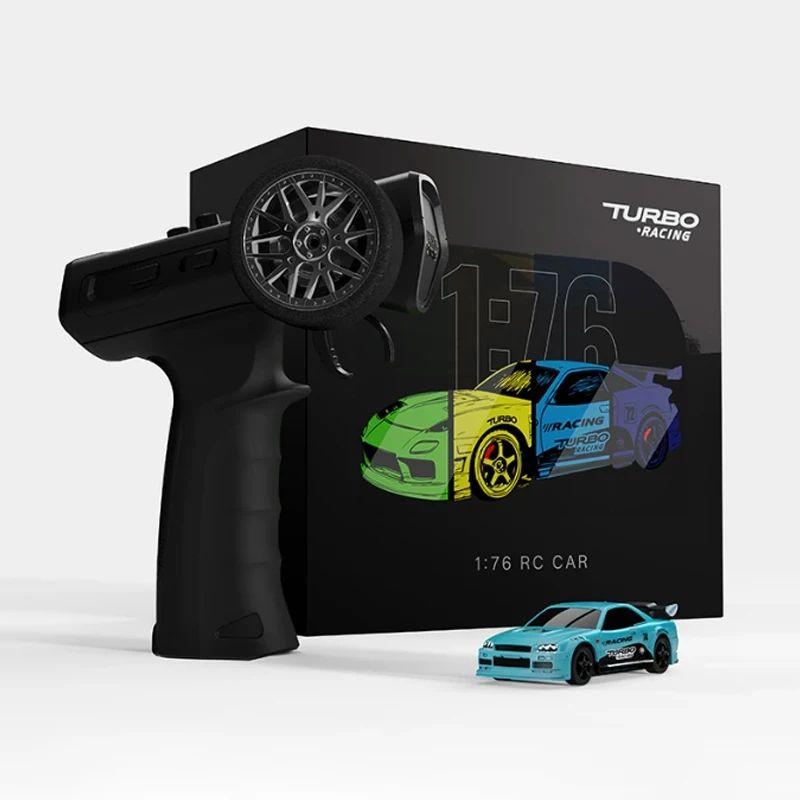 2026New C74 C73 Turbo Racing 1/76 Mini Drift Rc Car Micro Racing Full Proportional Adjustable Speed Wheelbase P36 Controller RTR