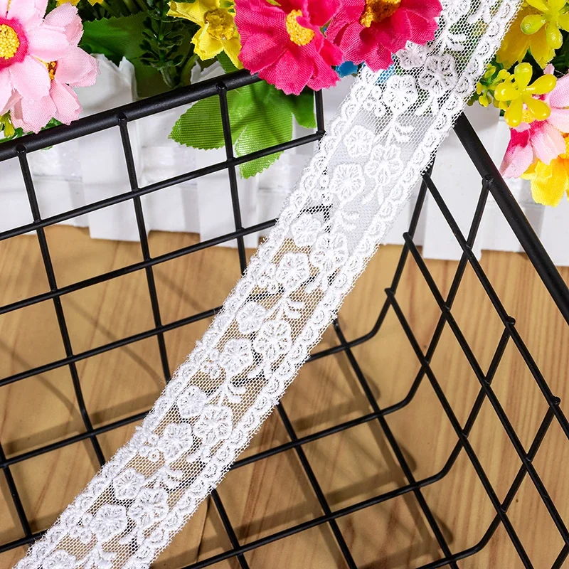 شريط دانتيل شبكي على شكل زهرة مطرزة، زخارف من القماش باللون الأبيض الفاتح، فستان حفلات الزفاف، أغطية رأس ذاتية الصنع، إكسسوارات فيونكات الشعر