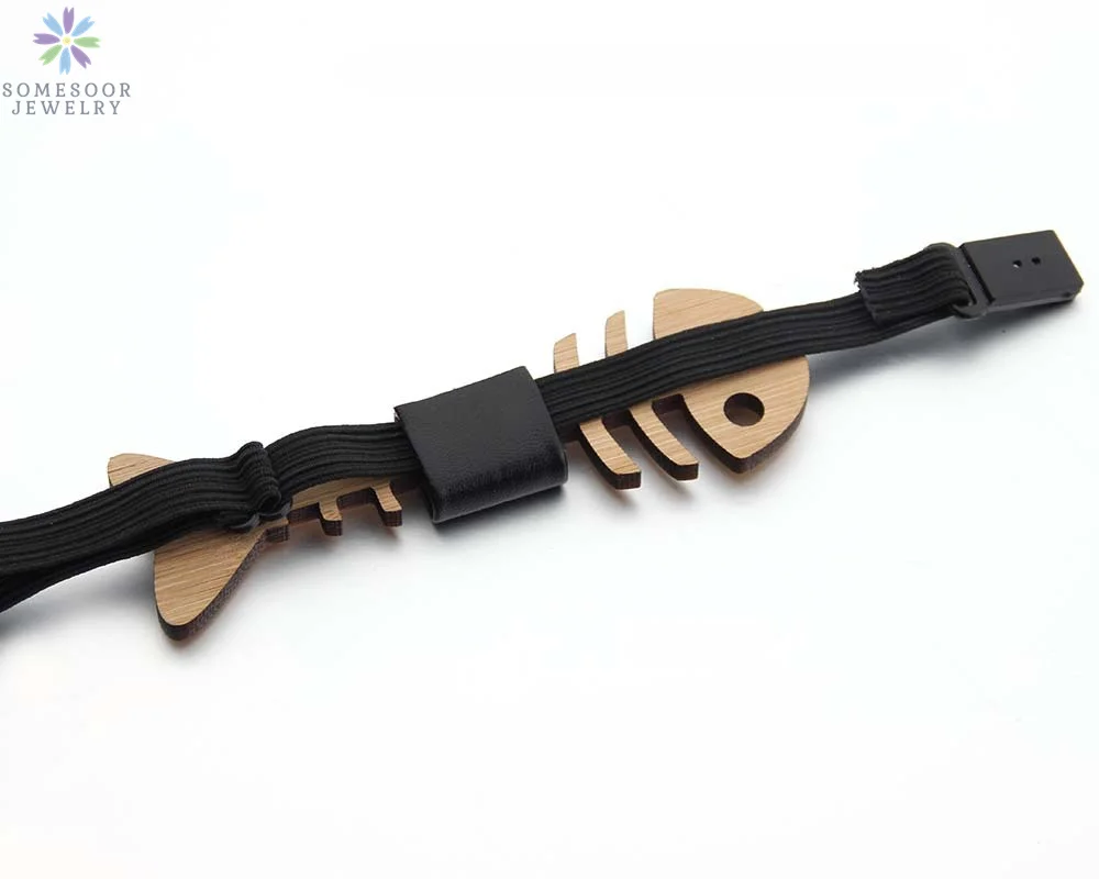 SOMESOOR pajarita de hueso de pescado de bambú, corbata de mariposa tallada ahuecada de madera Real grabada, traje de boda de fiesta para hombres,