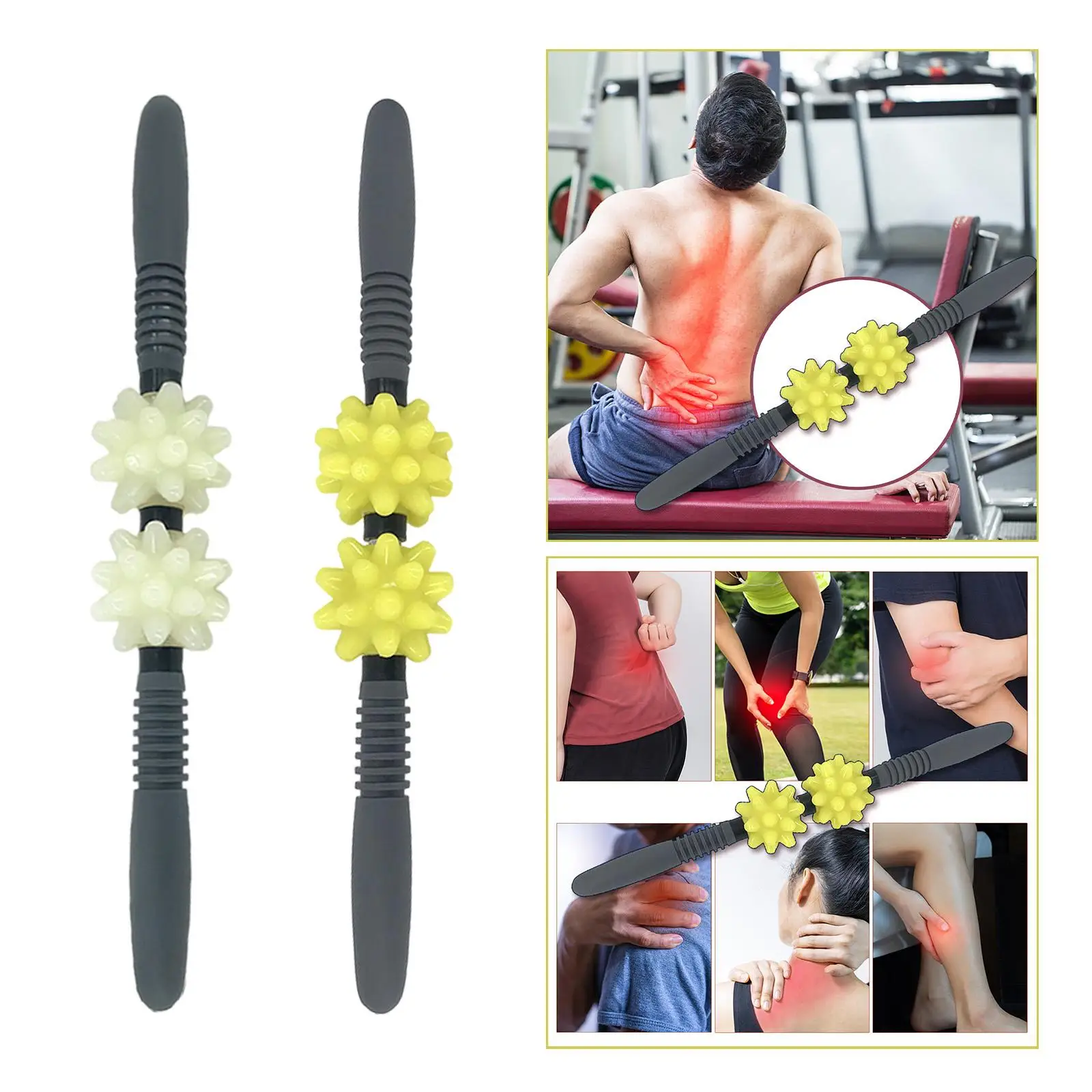 

PU Massager Stick Exercise Roller Whole Body Massage for Arms Waist Muscle