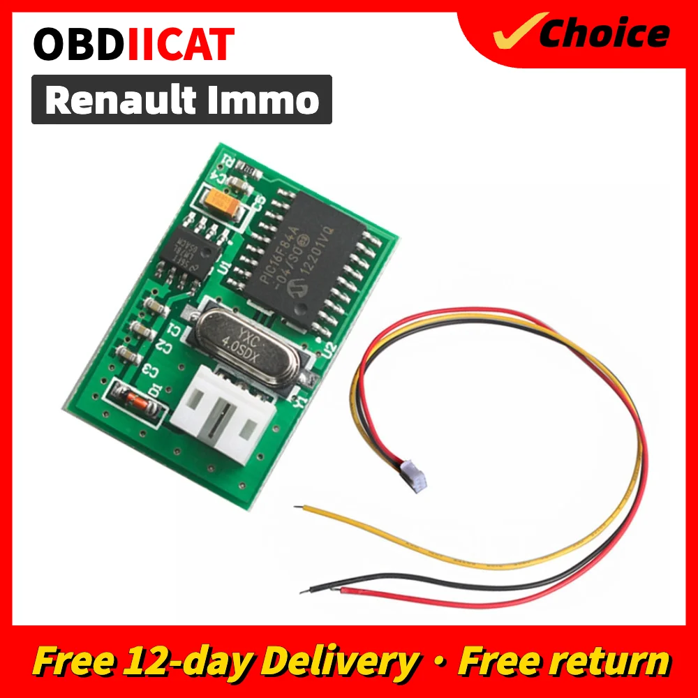 Car accessories OBD2 R-e-na-ult Immo Emulator for R-en-u-alt ECU Decoder Reset wires connected for Immobilizer