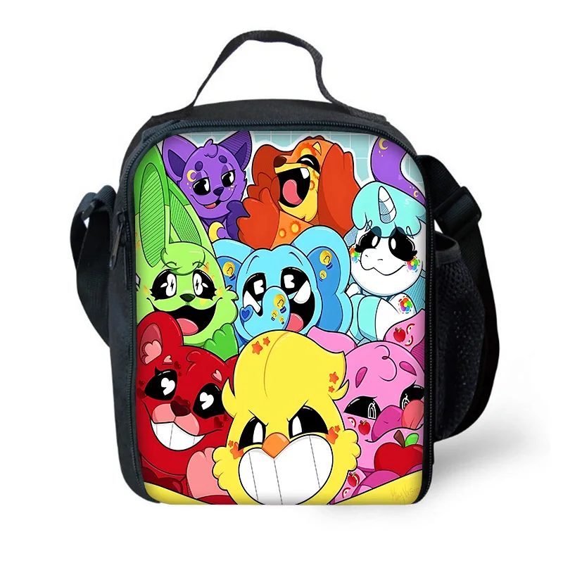 Amine HOT Smiling Critters Child Insulated Large Capacity Bag Boy Girl Student Outdoor Picnic Resuable Thermal Cooler Lunch Box