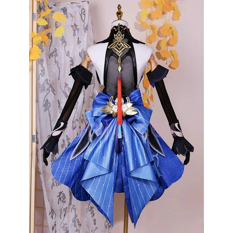 

DY20Twilight Blossom Ganyu Косплей Костюм Genshin Impact Униформа для взрослых Парик Аниме Костюмы на Хэллоуин Женский наряд игрового персонажа
