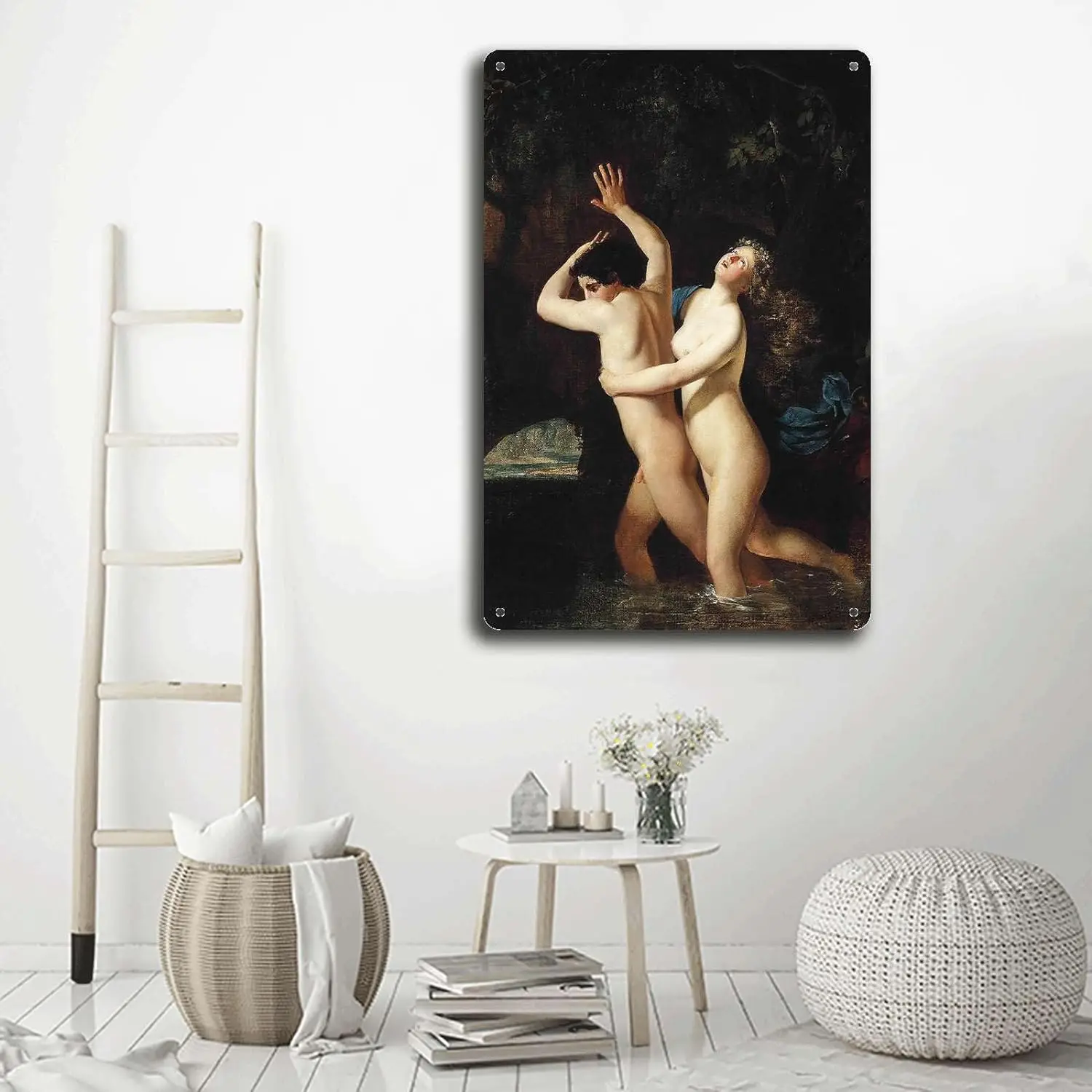 Metal Tin Signs Boudoir Wall Art Bedroom Wall Art Bathroom Mythical Nude Metal Tin Signs 8x12inch Tin Sign