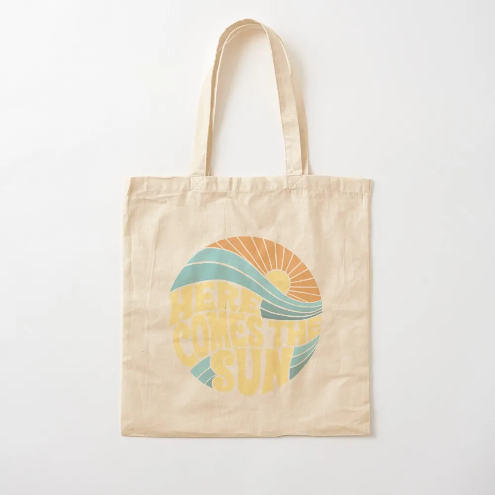 Groovy Here Comes the Sun Tote Bag Lady bags bags luxury women Custom bag tote bag men's
