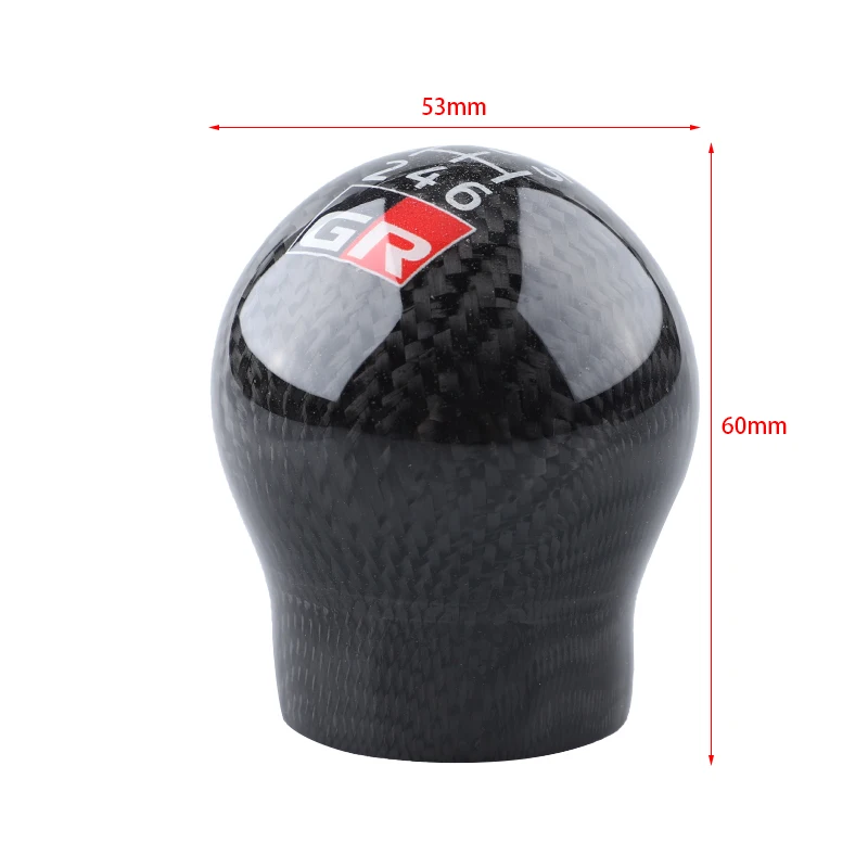 New 6 Speed Racing Real Carbon Fiber Gear Shift Knob For Toyota GT86 GR 86 With Logo