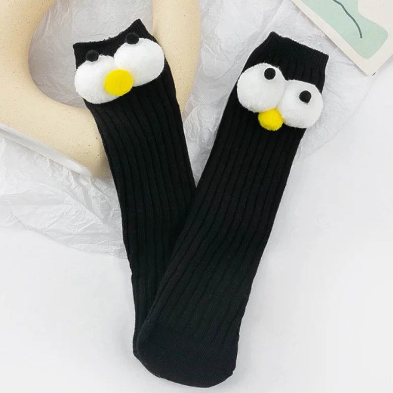 New autumn winter children\'s socks three-dimensional big eyes straight socks for 3-8 years old kids socks