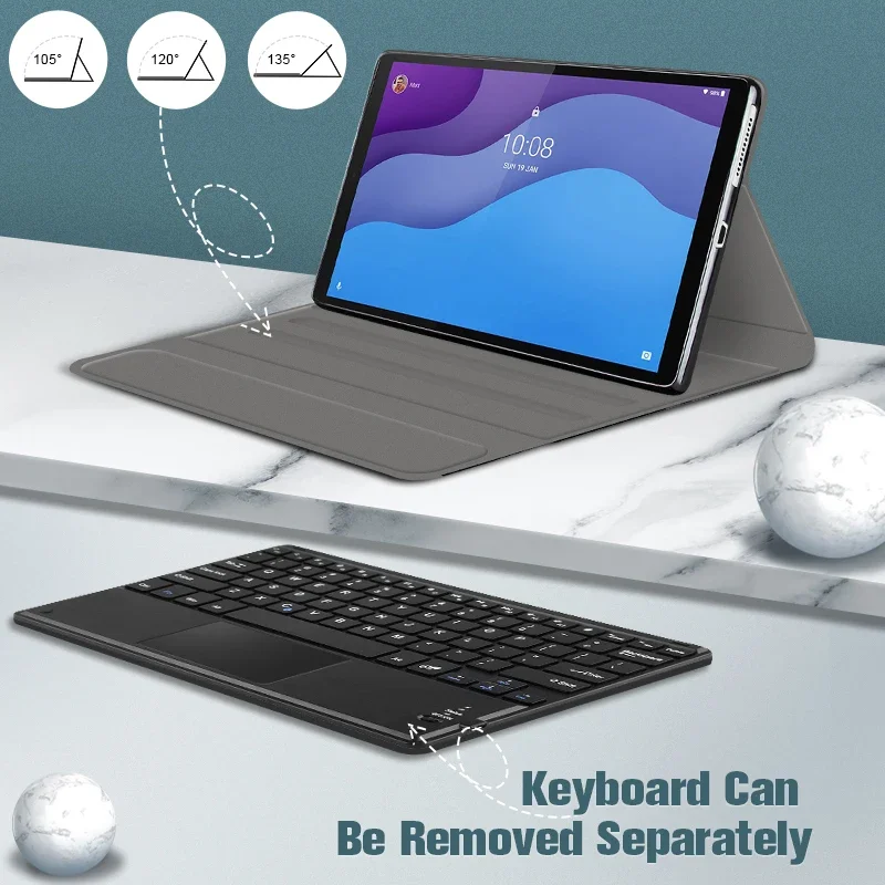 Imagem -04 - Capa de Teclado com Touchpad para Lenovo Tab M10 hd 2ª Geração Tb-x306f Tb-x306x 10.1 202 Capa do Tablet