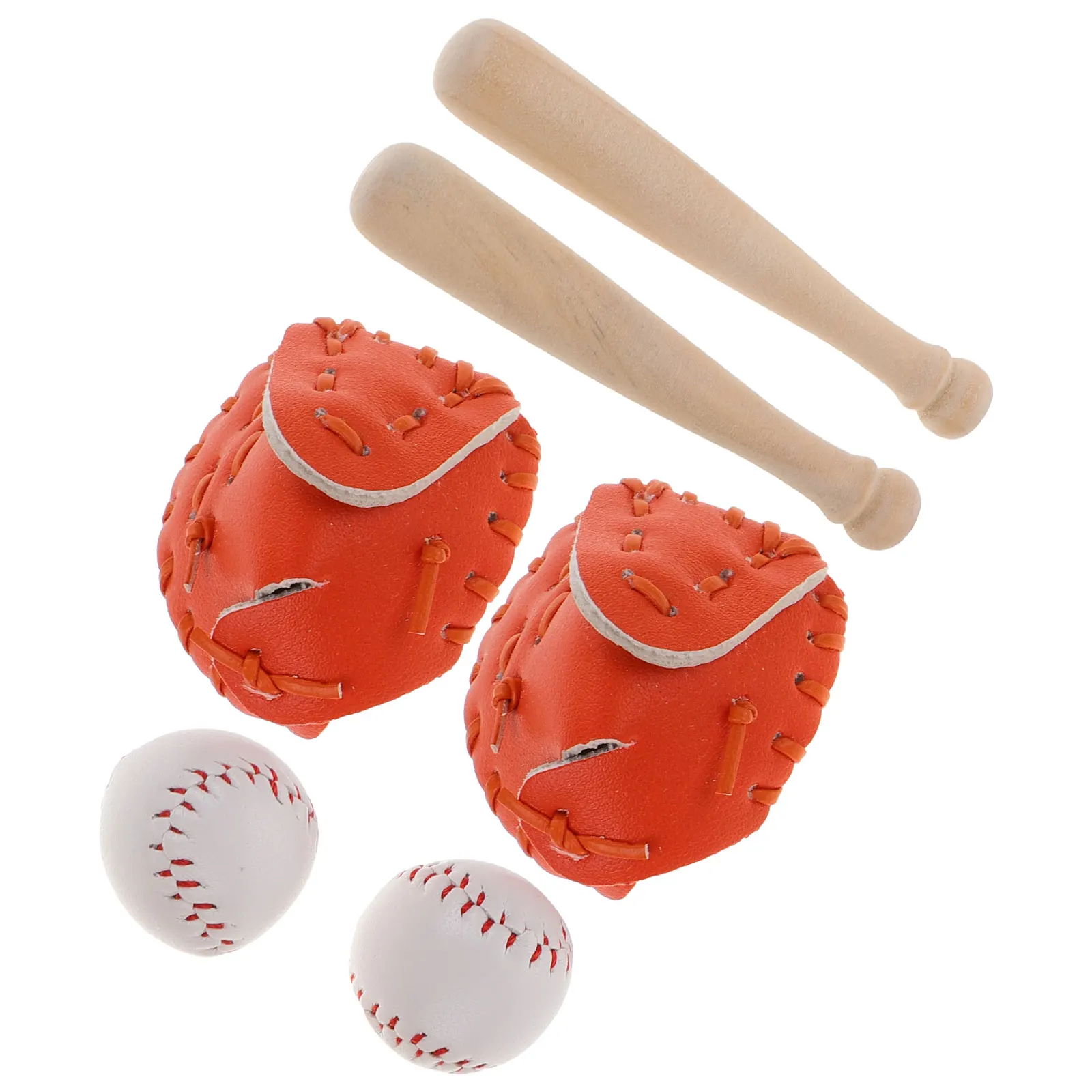 

Baseball Softball Cover Mini Toys Equipment 2 Sets Small Balls Accessories Children's Play DIY Decor Crafts Sports