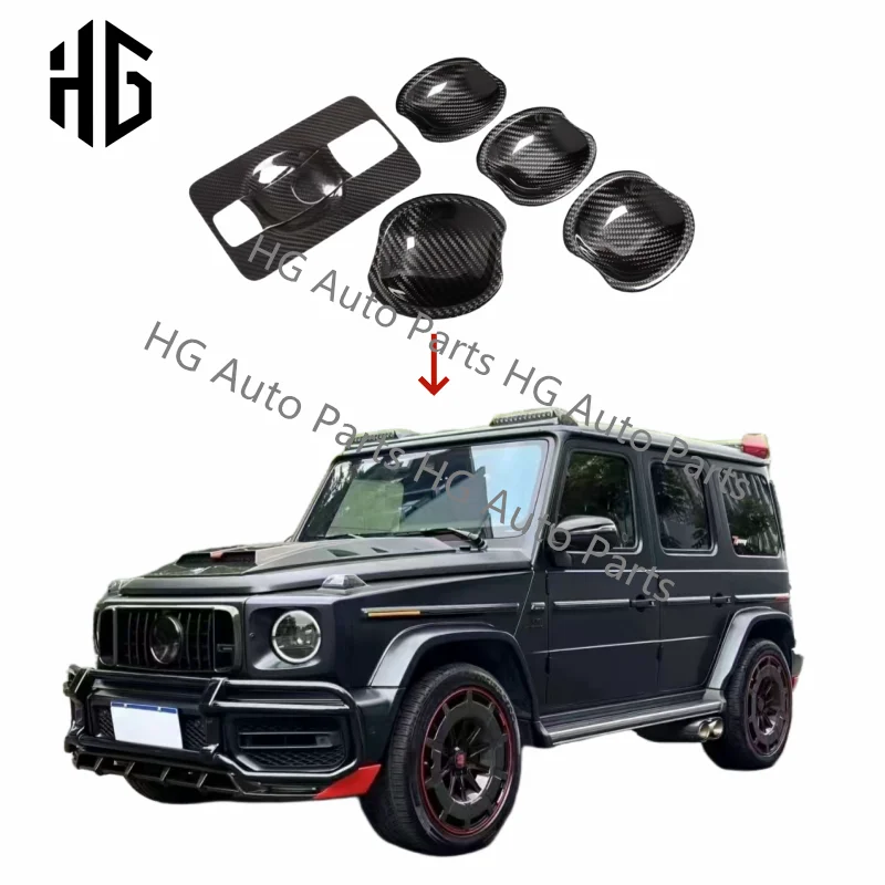 

Good Quality G Class W463 Carbon Fiber Outside Door Handle Covers Trims For Mercedes Bens G63 G55 W464 Exterior Door Cover Parts
