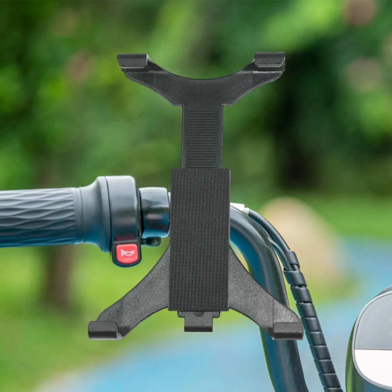 Adjustable Motorcycle Handlebar Tablet Holder Mount Sturdy ABS Bike Tablet Stand for Cycling Riding Outdoor Activities Travel