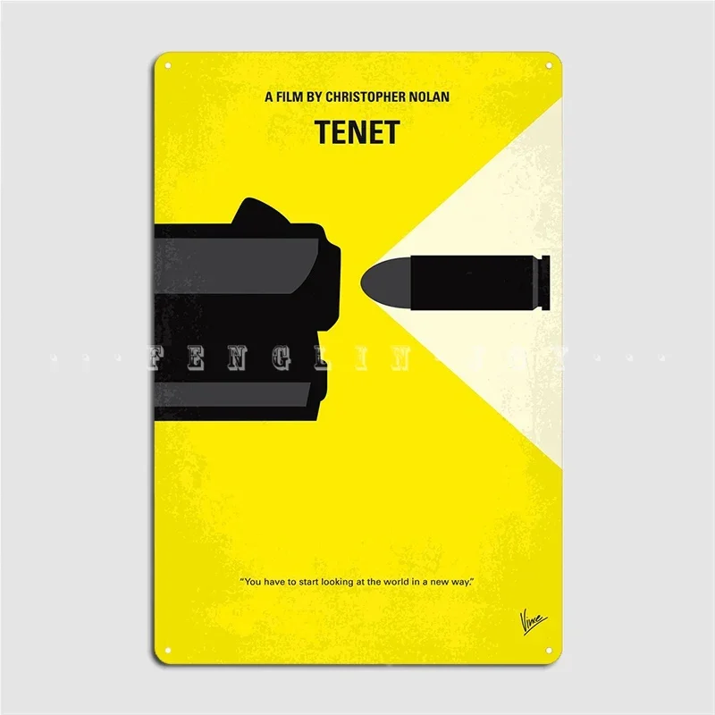 Tenet Poster Metal Plaque Wall Mural Mural Customize Wall Decor Tin Sign Poster