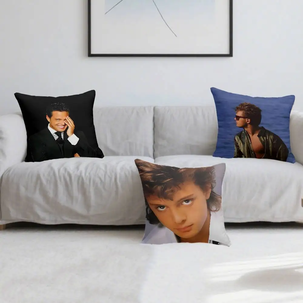 

L-Luis Miguel Singer Pillow Case Pillow Case Living Room Sofa Cushion Cover Suitable For Home Bedroom Room Decoration