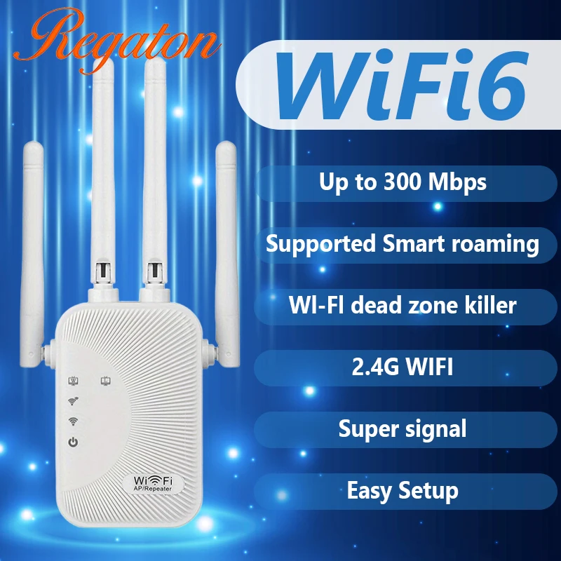 Extensor de Señal WiFi de 2.4GHz y 300M, Repetidor Inalámbrico, Amplificador de Red Estable, Fácil Instalación para Uso en Interiores del Hogar