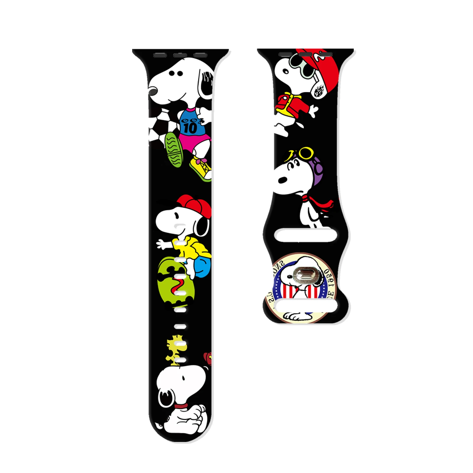 

Adorable Noopy Series 2 Print Strap for Apple Watch 11 10 9 Silicone Band Replaceable Bracelet for iWatch 46/44/42mm Watchband