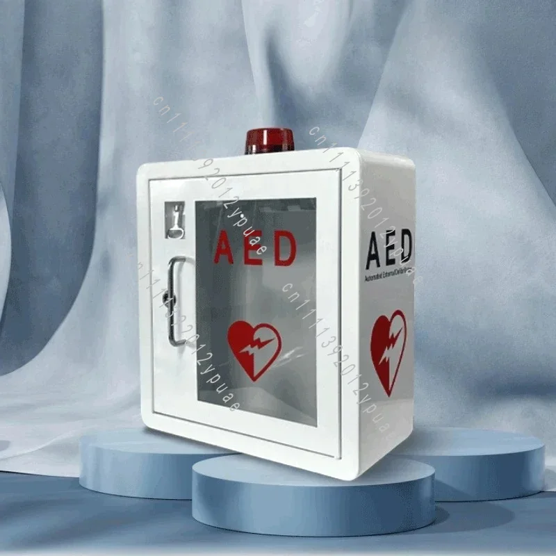 Wall Mounted AED Storage Cabinet Automatic External Emergency Box With For Public Places