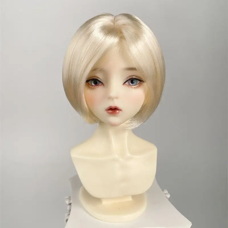 

BJD doll wig suitable for 1/3 1/4 1/6 size bjd girl wig milk silk Bobo 1/3 1/4 1/6 wig doll accessories (six colors)