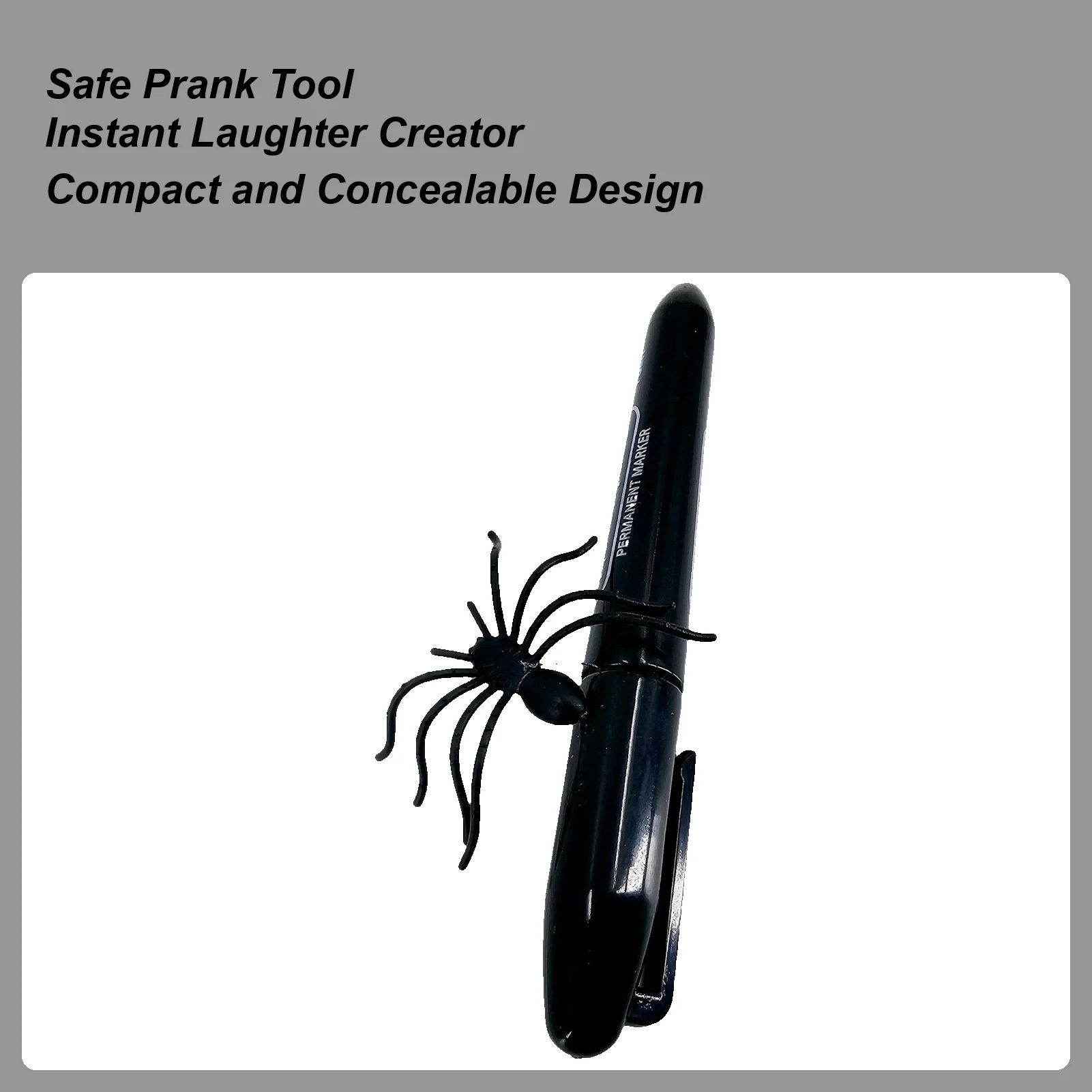 Caneta de aranha falsa, engraçada, realista, tamanho de bolso, caneta de aranha para brincadeira, diversão para mulheres, homens, família, estudantes, colegas, crianças, aniversário