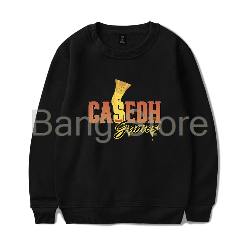 

Caseoh Games Merch толстовки с круглым вырезом для женщин и мужчин с длинным рукавом Модный пуловер Одежда