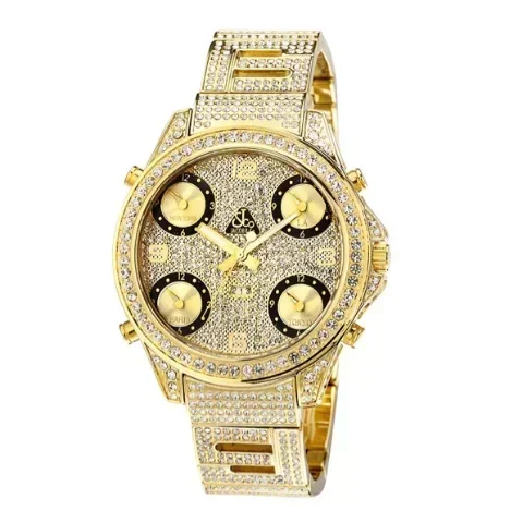 JKCO Steel Band Rhinestone Watch Gold Sky Star Men's Watch Non mainstream Hiphop Watch