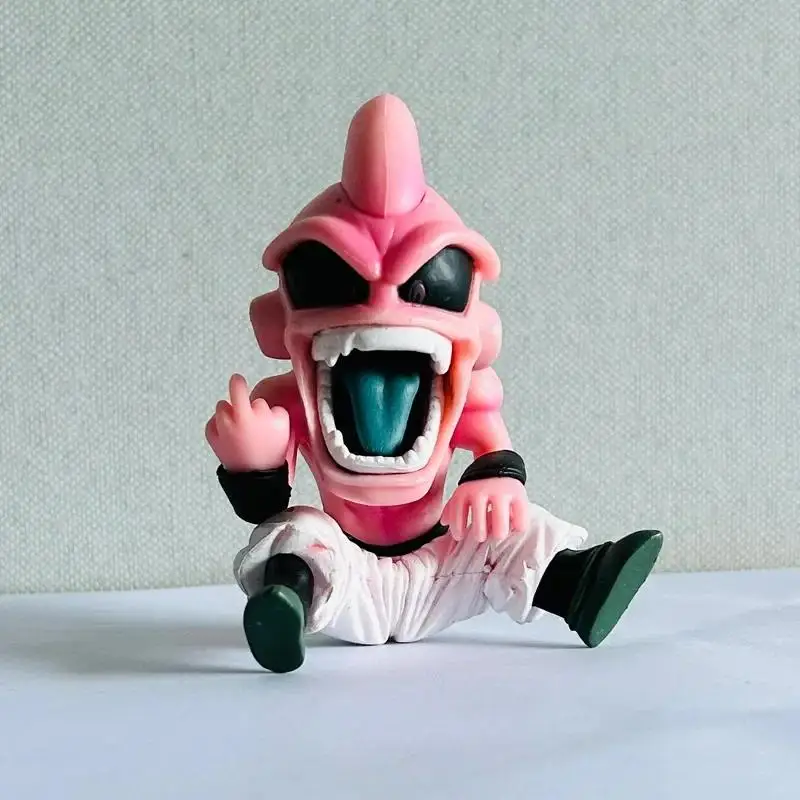 Bandai dragon ball z vertical dedo médio homem mágico boo figuras de ação modelo brinquedos pvc decoração colecionável estatueta anime