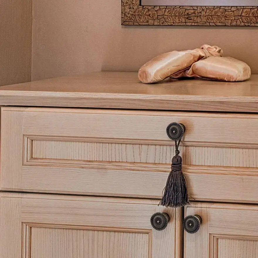 

Vintage Alloy Round Knobs Durable Pull For Jewelry Box Cabinet Decor Drawer Cupboard Handle Knob