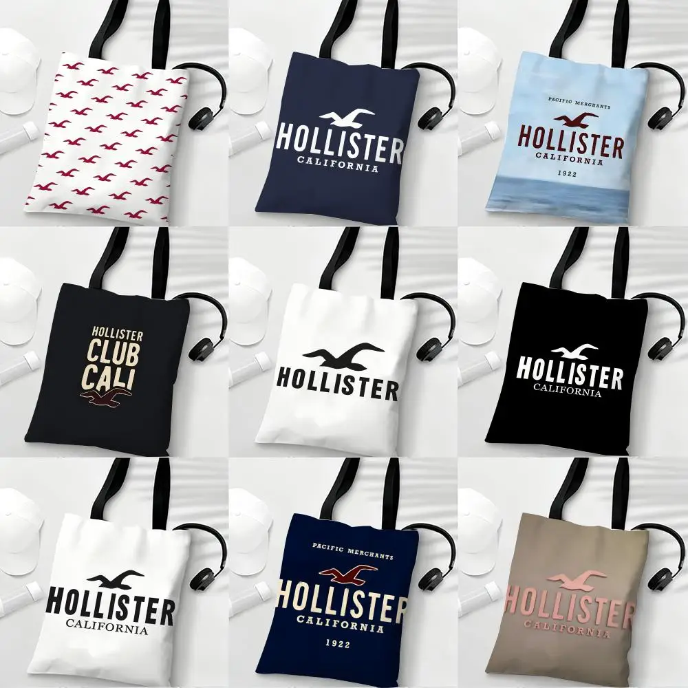 Bolsas de Armazenamento Leves, Ecológicas, Modernas, Multiuso, Grande Capacidade, Bolsa de Ombro em Lona Hollister