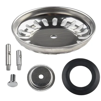 ステンレス鋼のシンクとバスルームの排水フィルター,穴の交換,コネクタ穴,固定ピン84mm