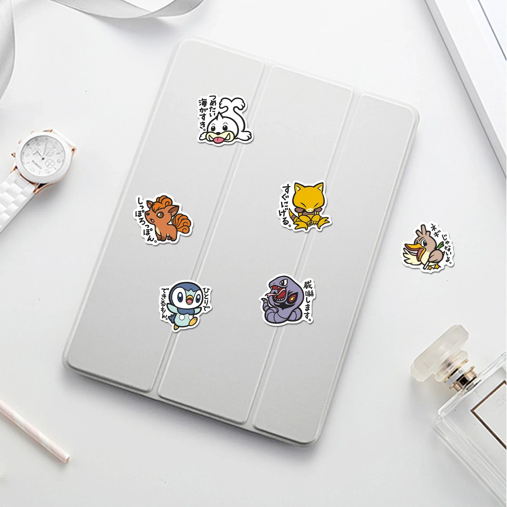 96 niedliche Anime-Pokémon-Aufkleber, Cartoon-Sticker-Dekorationen, DIY-Laptop-Aufkleber, Belohnungsgeschenke, Spielzeug für Schüler, Partygeschenke – Detail 7