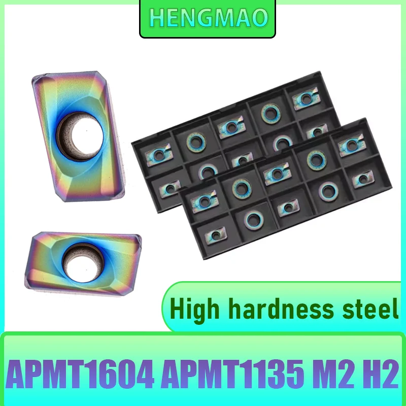 

10 шт. APMT1135 APKT1604 высококачественные твердосплавные радужные лезвия, детали токарных станков с ЧПУ, фрезерные станки из нержавеющей стали