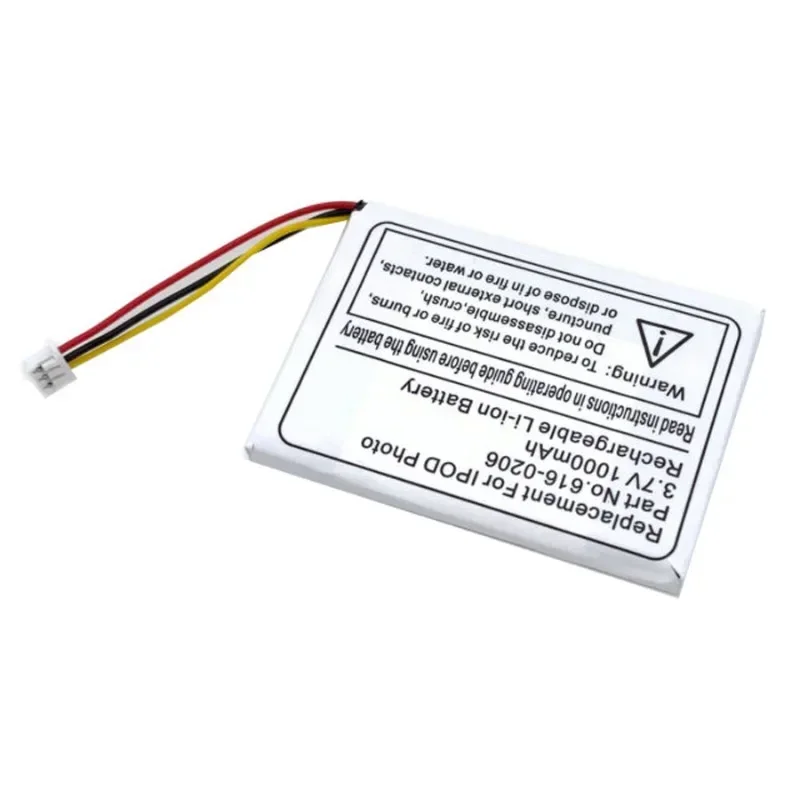 1000mAh بطارية ليثيوم أيون استبدال 616-0206 لأجهزة أي بود صور آي بود الجيل الرابع بطاريات الهاتف المحمول بطارية MP3 #4