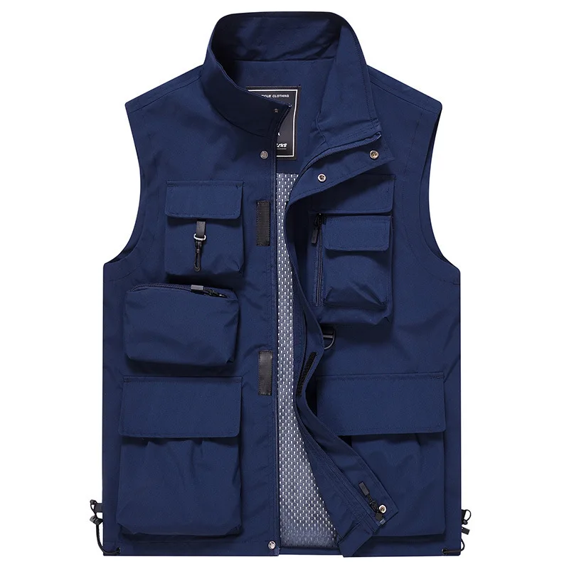 Outerwear Multi Pocket Photography Fishing Vest Clothing Hunting Camping Plus Size Jackets Workwear Luxury Jacket Embroidered