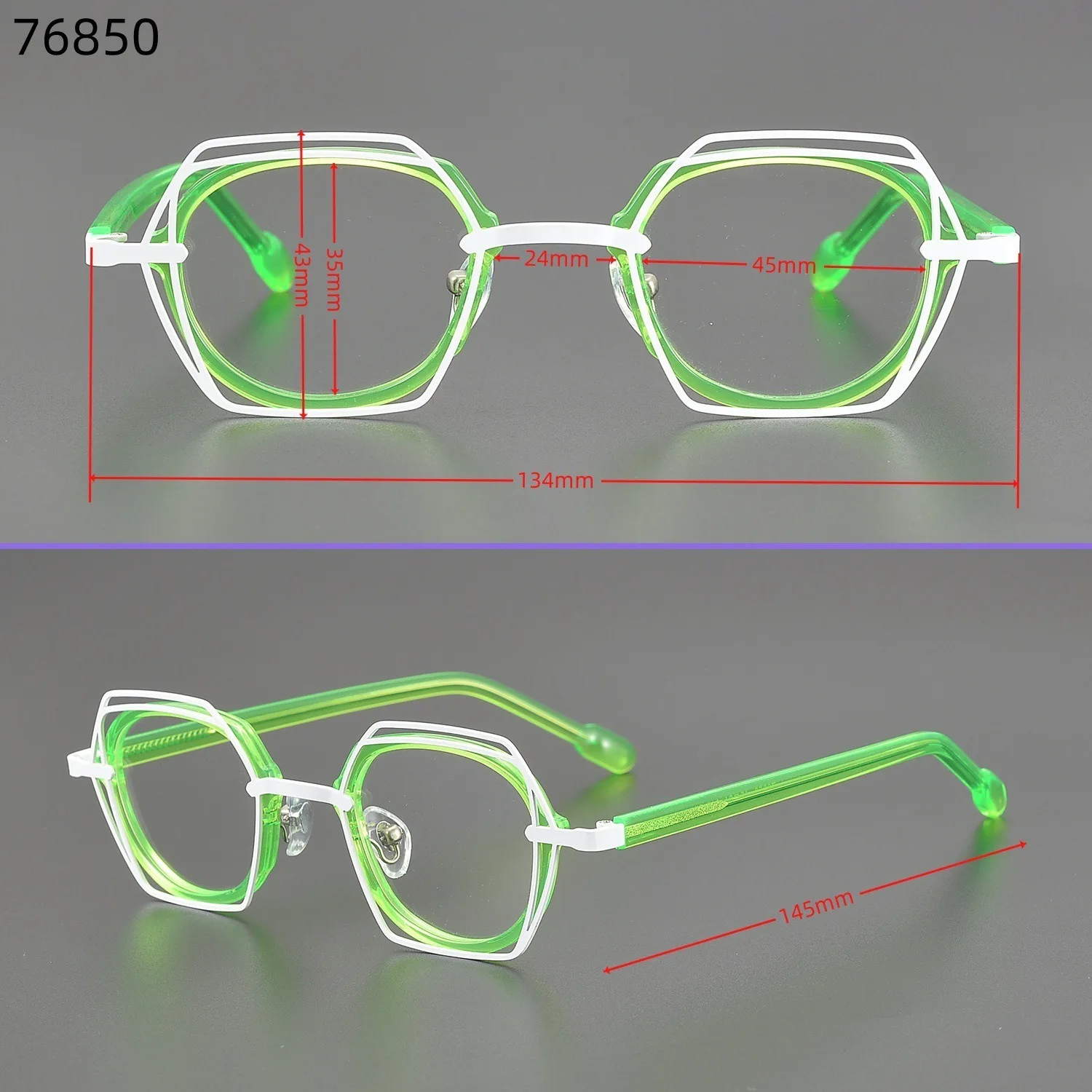 Nuevas monturas de gafas de acetato de titanio para hombre y mujer, monturas de gafas cuadradas de buena calidad, monturas de gafas graduadas Retro