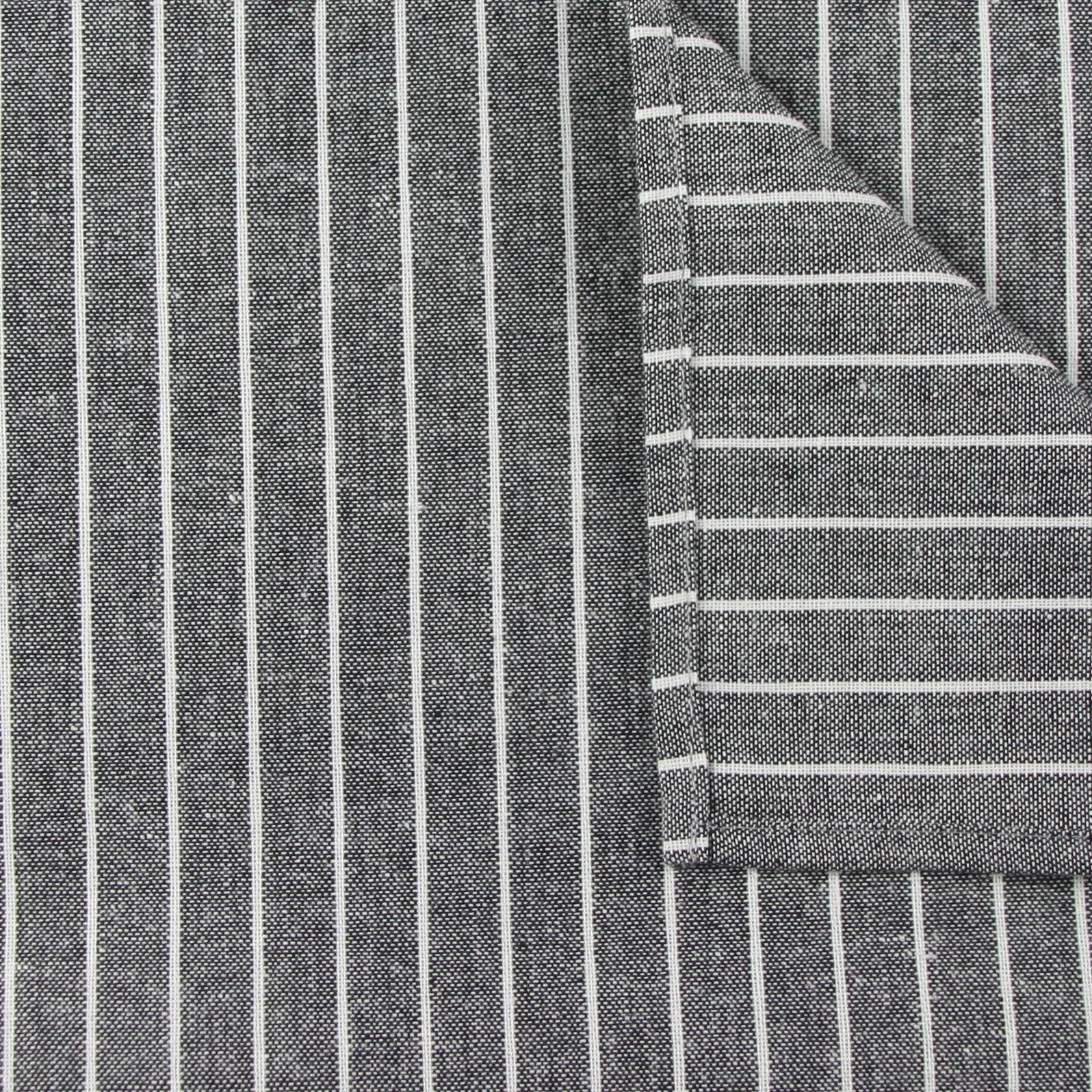 Striped Cotton Linen Blended Dinner Table Cloth Napkins Placemats Tea Towels Set of 12 PCS 40x30cm For Events & Home Use