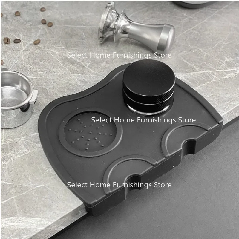 Espresso Coffee Tamper Mat Station Non-Slip Silicone Corner Pad for 51mm 54mm 58mm Portafilter Home Barista Tools Accessories