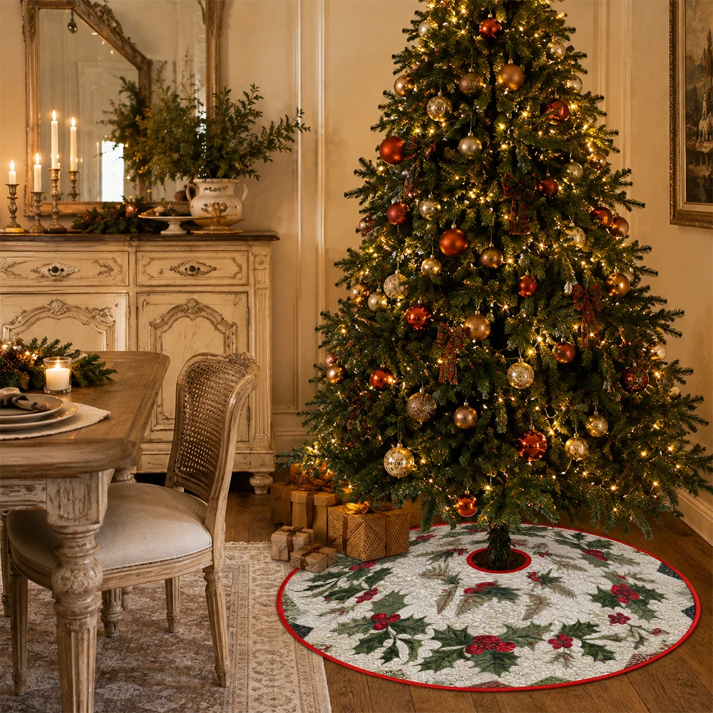 Jit 1pc Christmas Holly Berry - Embroidery Xmas Tree ulasan dan harga