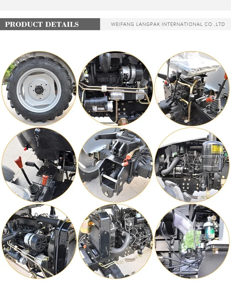 Chinese agricultural farm garden small 20hp 25hp 30hp 35hp 40hp 50hp tractor farming 4 wd