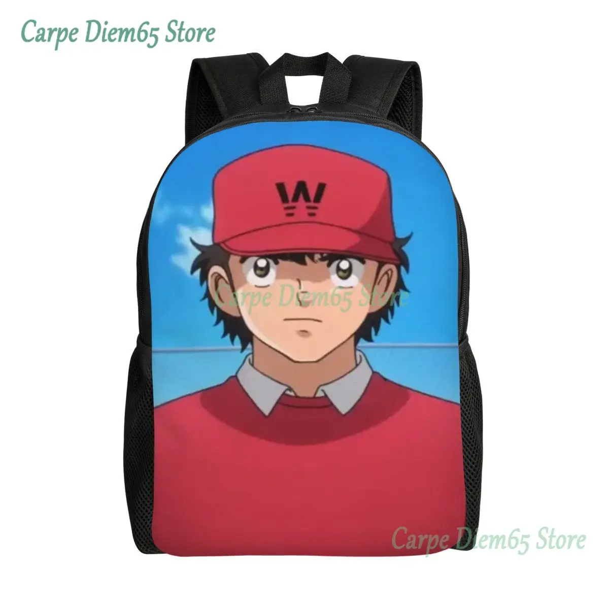 

Customized Awesome Goalkeeper Genzo Wakabayashi Backpack Women Men Casual Bookbag for College School Captain Tsubasa Manga Bags