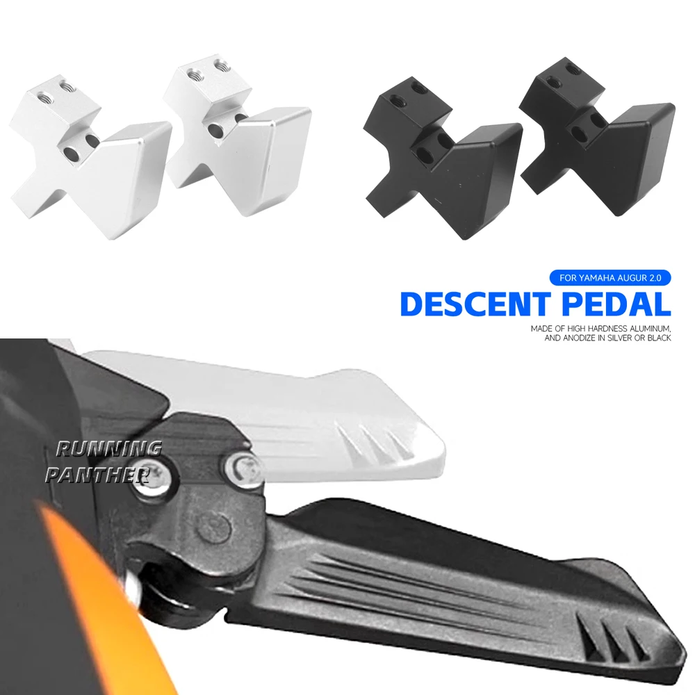 Motorcycle Accessories Black Silver Rear Footrest Extend Lowering Foot Pegs FootPegs Rest For YAMAHA AUGUR Augur 2.0